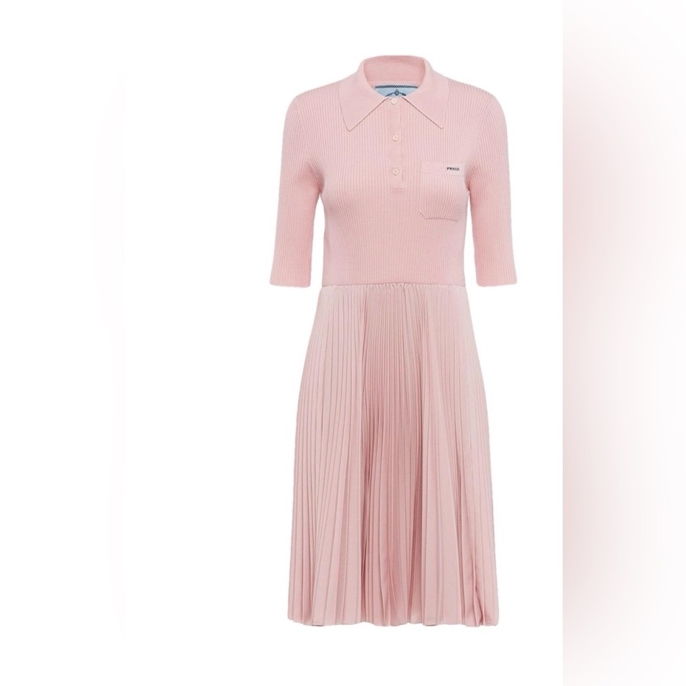 Prada Pink Ribbed Knit Top New with tags